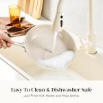 Redchef Nonstick Frying Pans Set, Ceramic Pan Skillet, Non Toxic Pans for Cooking, 8" 9.5" 11" Ceramic Frying Pan Set PFAS & PTFE & PFOA Free with Stay Cool Handle, Dishwasher & Oven Safe, Beige White