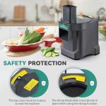 Newhai 3 in 1 Electric Vegetable Dicer Slicer Shredder Multifunctional Vegetable Chopper Automatic Veggie & Fruit Cutter Machine for Commercial & Home Use, 110V, 100W