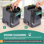 Newhai 3 in 1 Electric Vegetable Dicer Slicer Shredder Multifunctional Vegetable Chopper Automatic Veggie & Fruit Cutter Machine for Commercial & Home Use, 110V, 100W