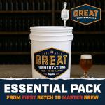 Great Fermentations - 2 Pack 6.5 Gallon Fermenting Buckets with Lids and Handles - BPA-Free Food Grade Fermentation Bucket with Airlocks - Reusable Brewing Containers for Home Brewing Enthusiasts