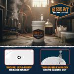 Great Fermentations - 2 Pack 6.5 Gallon Fermenting Buckets with Lids and Handles - BPA-Free Food Grade Fermentation Bucket with Airlocks - Reusable Brewing Containers for Home Brewing Enthusiasts