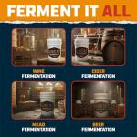 Great Fermentations - 2 Pack 6.5 Gallon Fermenting Buckets with Lids and Handles - BPA-Free Food Grade Fermentation Bucket with Airlocks - Reusable Brewing Containers for Home Brewing Enthusiasts