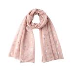 ANKOMINA Women Girls Silver Glitter Shimmer Sparkle Foil Snowflake Print Christmas Scarf Soft Silk Sheer Shawl Wraps
