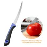 GIroiyai 3 Pack Tomato Knife Set, Serrated Stainless Steel Paring Knives – Ultra-Sharp Tomato Slicers with Non-Slip Handles for Fruits, Veggies & Bread