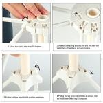 Cambom Collapsible Pasta Drying Rack - Spaghetti Noodle Drying Rack with 10 Bar Handles White