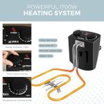 Alpha Living Electric Deep Fryer – 4.5L Deep Fryer with Basket with 2-Quart and 4-Quart Baskets – High-Grade Stainless Steel – Temperature Control and Timer – Ideal for Fried Chicken, Fries