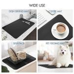 Drying Mat for Kitchen Countertops, Coffee Mat Hide Stain Rubber Backed Absorbent Dish Drying Mat