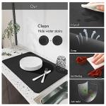 Drying Mat for Kitchen Countertops, Coffee Mat Hide Stain Rubber Backed Absorbent Dish Drying Mat