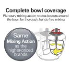 Hamilton Beach Electric Stand Mixer, 4 Quarts, Dough Hook, Flat Beater Attachments, Splash Guard, 7 Speeds with Whisk, Easy-Carry Top Handle, Aqua