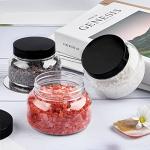 TUZAZO 8 Oz Premium Plastic Tuscany Jars with Lids BPA Free, 12 Pack Empty Sugar Scrub Containers, Round Clear Cosmetic Containers for Body Butter, Lotion, Cream, Gel, Beauty Product