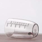 FEOOWV Plastic Cocktail Shaker,Drink Mixer Hand Shaker Cup with Scales,Transparent (1, 17 oz / 500cc)