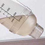 FEOOWV Plastic Cocktail Shaker,Drink Mixer Hand Shaker Cup with Scales,Transparent (1, 17 oz / 500cc)