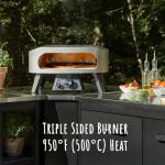 Cozze 13" Classic Portable Outdoor Pizza Oven - Fire & Stonebaked 13 Inch Pizzas in 60 Seconds - 28mbar Propane Gas Oven, Oven Door, Cordierite Pizza Stone, Built-in Thermometer, Gas Hose & Regulator