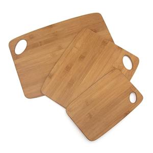 Bamboo Cutting Board Set with Oval Hole, 3 Sizes