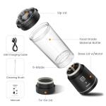 Kourice Personal Size Portable Blender for Shakes & Smoothies, 16oz Mini Small Smoothie Blender with On Go Lid & Sip Lid, 26000RPM Rechargeable Cordless Electric Blender for Travel Gym Office