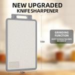 Stainless Steel Cutting Board for Kitchen, Double Sided Chopping Board with lip Non-slip, Scratch-resistant Mesh Design with Grinding Area&Sharpening stone, Dishwasher Safe Easy to Clean (18 * 12in)