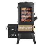 Vertical Electric Pellet Smoker with Cover & Meat Probe, 4-Rack Digital BBQ Electric Smokers, 616 Sq.in, LED Temperature Control, Ribs, Brisket, Chicken