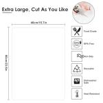 Clear Silicone Countertop Protector, Large Silicone Mat for Kitchen Counter, Nonskid Heat Resistant Desk Saver Pad, Multipurpose Mat, Placemat (47.2" L x 23.6" W)