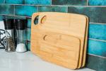 Bamboo Cutting Board Set with Oval Hole, 3 Sizes
