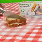 Flexible Disposable Plastic Cutting Boards, 2 Pack