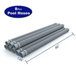 Poolvio Professional Swimming Pool Vacuum Cleaner Hose -1.5” 8 Piece Hoses for Pool Vacuum Extension/Replacement - Compatible with all Major Automatic Swimming Pool Cleaners