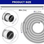 Poolvio Professional Swimming Pool Vacuum Cleaner Hose -1.5” 8 Piece Hoses for Pool Vacuum Extension/Replacement - Compatible with all Major Automatic Swimming Pool Cleaners