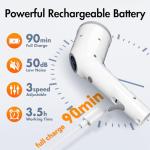 Electric Spin Scrubber,Cordless Cleaning Brush,Bathroom Shower Scrubber with Long Handle Adjustable,3 Speeds,IPX7 Waterproof,Digital Display,8 Replaceable Brush Heads for Tile Bathtub Car Kitchen Wall