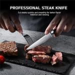 Emojoy 8-Piece German Stainless Steel Steak Knife Set