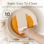 CAROTE Non Stick Frying Pan Skillet, Omelet Pan, Healthy Non Toxic Granite Chef Pan, Induction Compatible Egg Frying Pan with Heat-Resistant Handle, PFOA-Free,Cream White, 8"