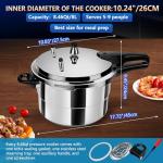 8 qt+ Pressure Cooker Aluminum, ollas de presión para cocinar pressure cooker 8 qt All Stovetops Induction Compatible Thickened Pressure Cooker with Spring