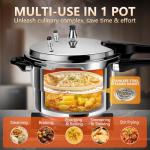 8 qt+ Pressure Cooker Aluminum, ollas de presión para cocinar pressure cooker 8 qt All Stovetops Induction Compatible Thickened Pressure Cooker with Spring