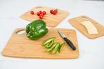 Bamboo Cutting Board Set with Oval Hole, 3 Sizes