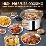 8 qt+ Pressure Cooker Aluminum, ollas de presión para cocinar pressure cooker 8 qt All Stovetops Induction Compatible Thickened Pressure Cooker with Spring