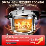 8 qt+ Pressure Cooker Aluminum, ollas de presión para cocinar pressure cooker 8 qt All Stovetops Induction Compatible Thickened Pressure Cooker with Spring