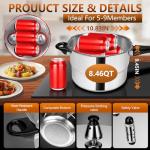8 qt+ Pressure Cooker Aluminum, ollas de presión para cocinar pressure cooker 8 qt All Stovetops Induction Compatible Thickened Pressure Cooker with Spring