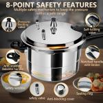8 qt+ Pressure Cooker Aluminum, ollas de presión para cocinar pressure cooker 8 qt All Stovetops Induction Compatible Thickened Pressure Cooker with Spring