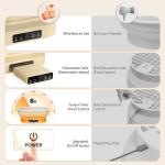 Heating Complete Sourdough Starter Kit, 2L Electric Thermostatic Silicone Oval Foldable Banneton Bread Proofing Basket with 6 Timer & Temp Settings for Dough Rising, Dishwasher Safe, Bread Making Kit