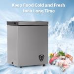 Compact 3.5 Cu.Ft. Chest Freezer with Basket