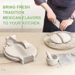 10-Inch Bamboo Tortilla Press with Parchment Paper