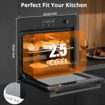 24 Inch Electric Wall Oven with Convection and Touch Control