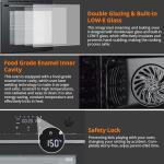 24 Inch Electric Wall Oven with Convection and Touch Control