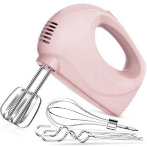 Electric Handheld Hand Mixer - 5 Speed, Pink