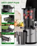 Cold Press Juicer with 5.5" Wide Chute