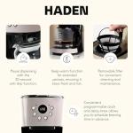 Haden 12-Cup Programmable Coffee Maker - Putty & Chrome