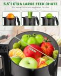Cold Press Juicer with 5.5" Wide Chute