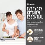 Elovain Dual-Sided Stainless Steel Cutting Board Set