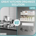 Umomi Magnetic Spice Rack - 3 Pack Storage Baskets