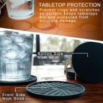 Angardy Black Silicone Coasters with Gold Holder
