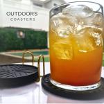Angardy Black Silicone Coasters with Gold Holder