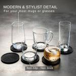 Angardy Black Silicone Coasters with Gold Holder